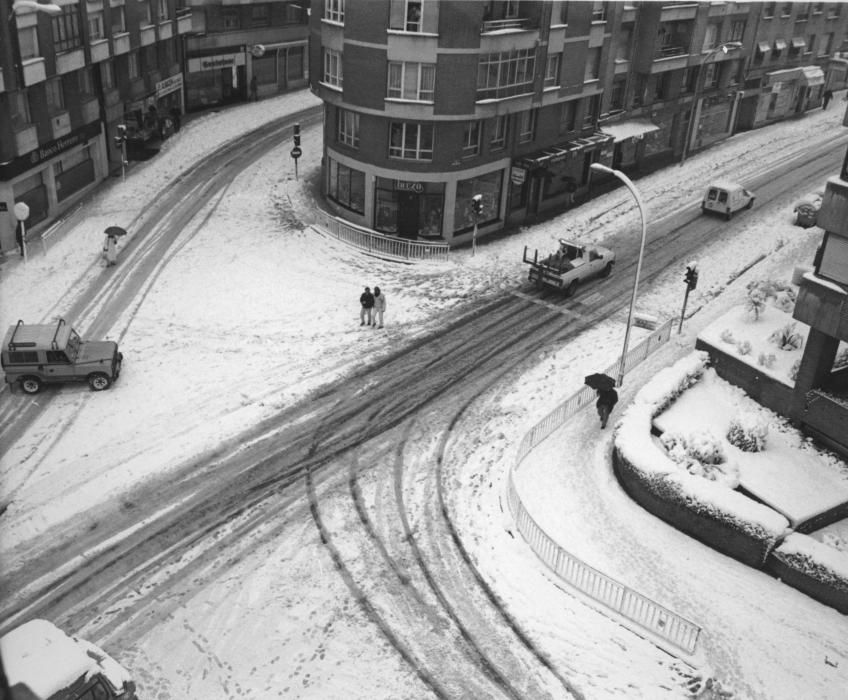 La nevada de 1993 que causó estragos en Asturias y cubrió Oviedo