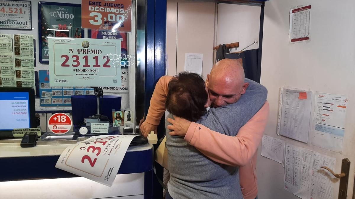 El 23112, quinto premio de la Lotería de Navidad, vendido en Palma