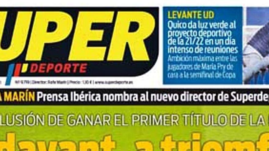 La portada de SUPER del miércoles