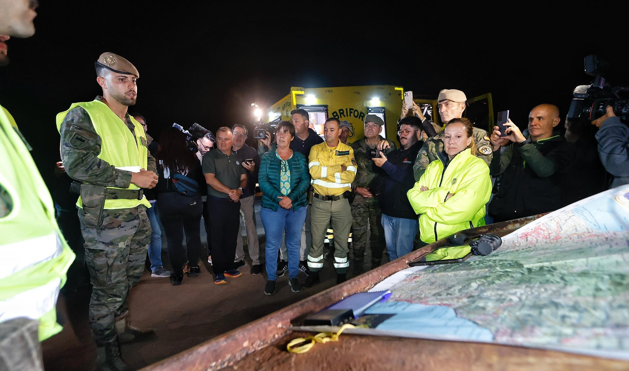 Visita nocturna al Operativo de Prevención y Extinción de Incendios Forestales