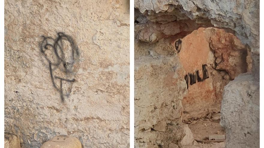 Denuncian la aparición de pintadas fálicas en los baños árabes del siglo XI de Xàtiva