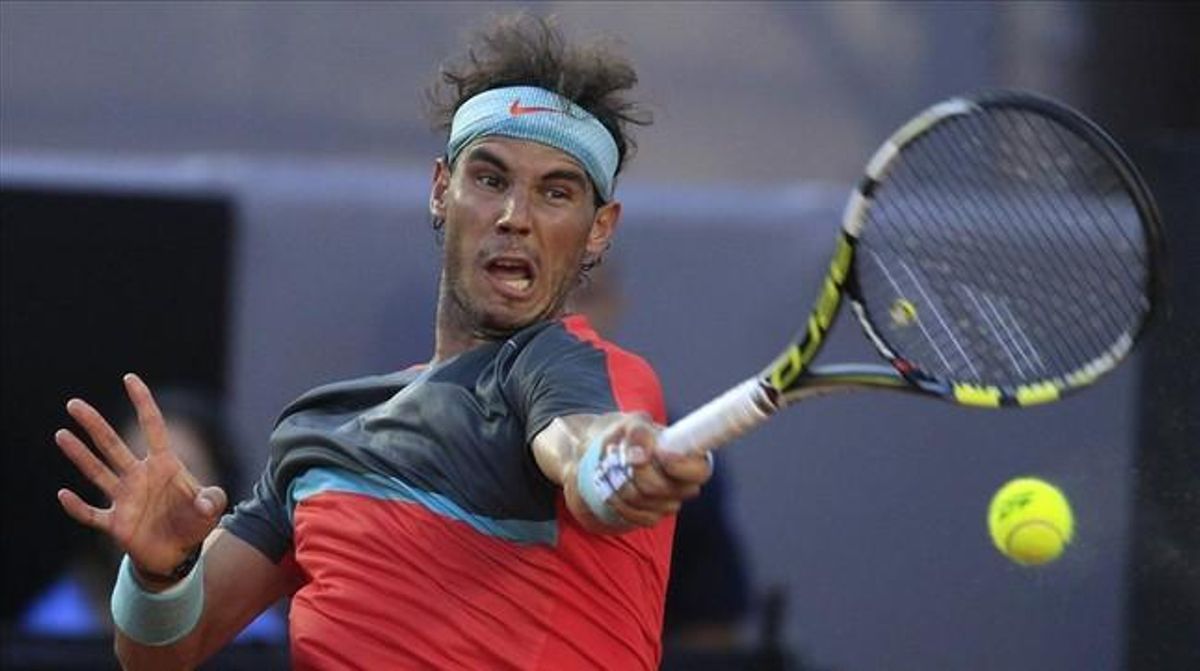 Nadal, durant la final davant Dolgopolov, a Rio de Janeiro. Nadal, durant la final davant Dolgopolov, a Rio de Janeiro.