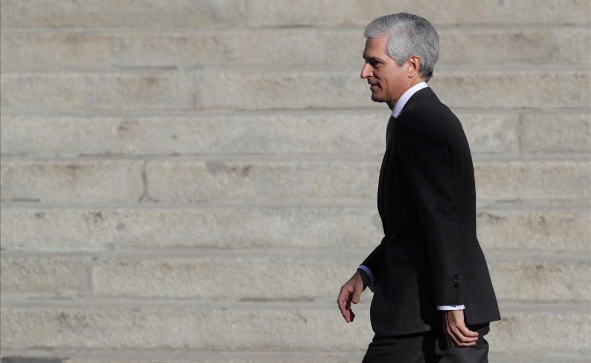 Adolfo Suárez Illana, a su llegada al Congreso.