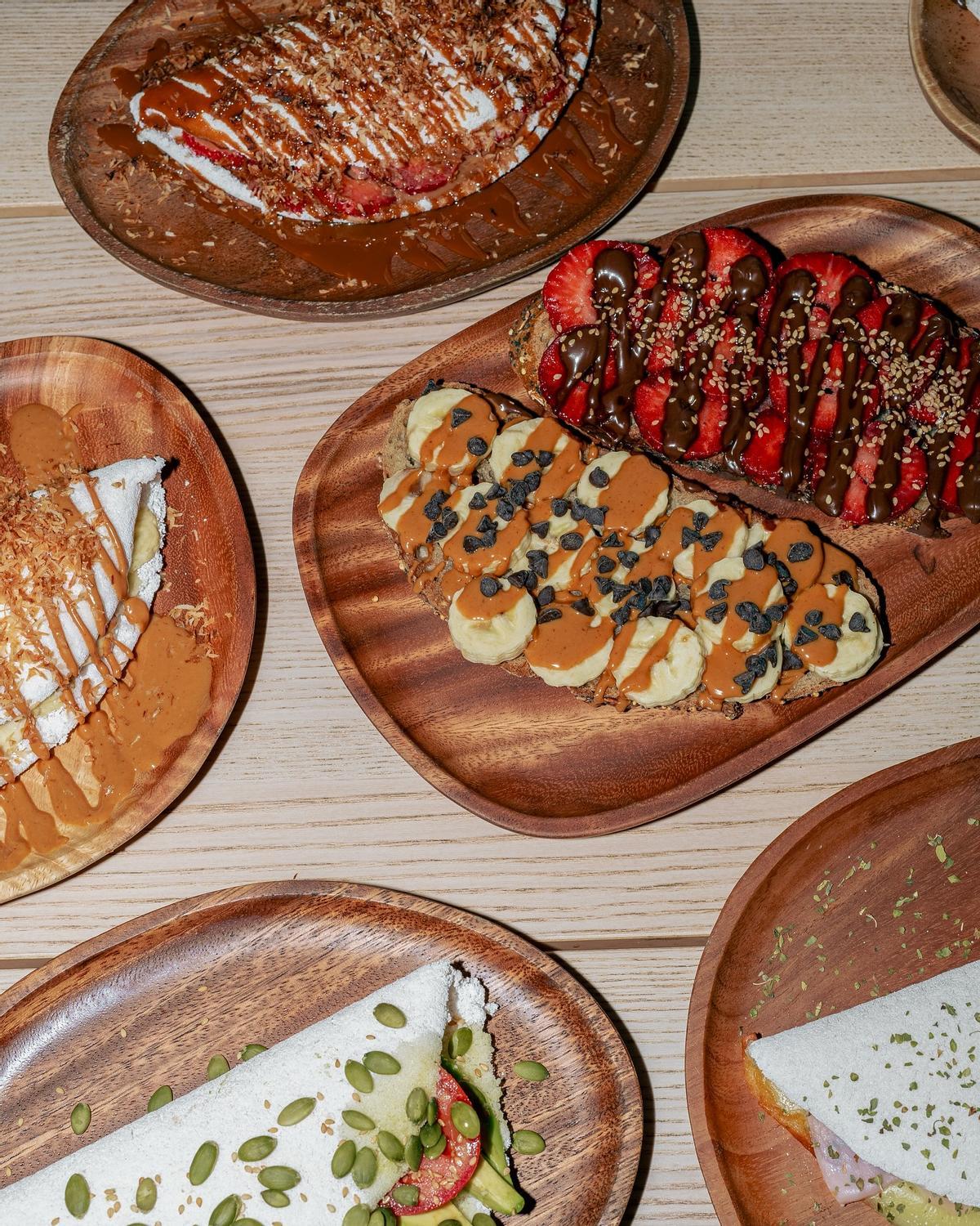 Platos de tapioca de Amazonia Açaí Murcia.