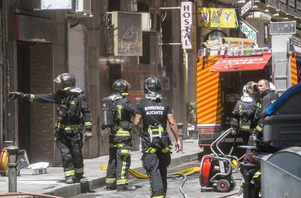 Incendio en el Colegio de Arquitectos de Alicante