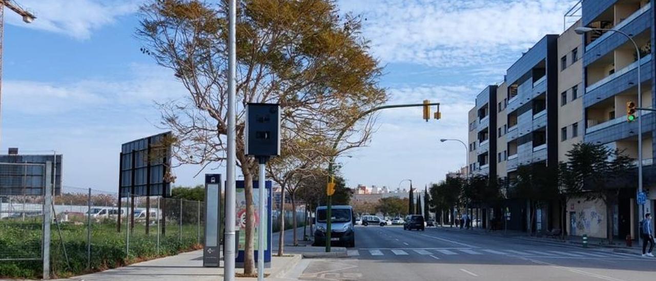 Radar en la calle Pompeu Fabra de Palma.