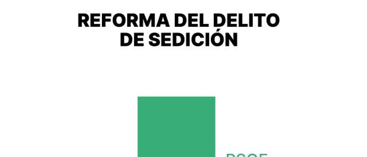 Reforma del delito de sedición.