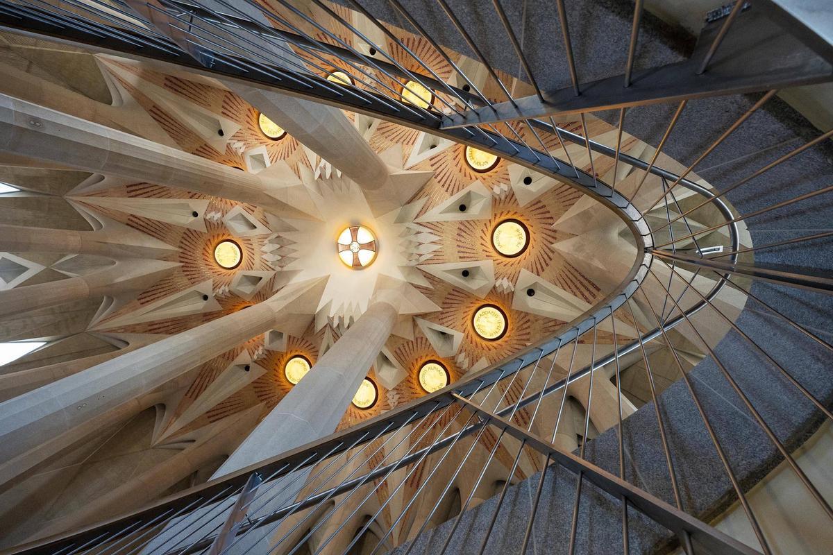 Sala Crucero, en el interior de la torre de Jesús de la Sagrada Familia.
