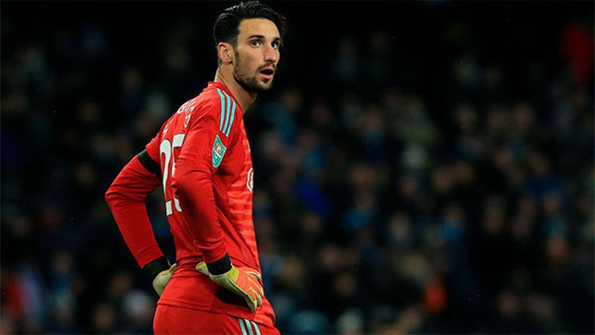 Sergio Rico, durante un partido con el PSG