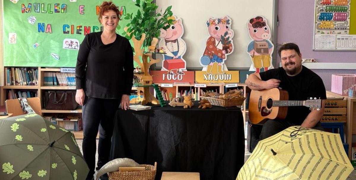 Cris de Caldas y Miguel Froján protagonizaron la sesión de cuentos. | FDV