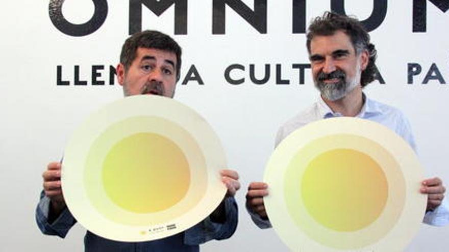 El president de l&#039;ANC, Jordi Sánchez, i el d&#039;Òmnium Cultural, Jordi Cuixart