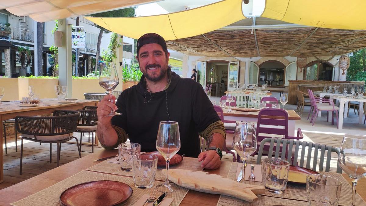 Antonio Orozco, ayer en el restaurante 5 arroces de Alcúdia