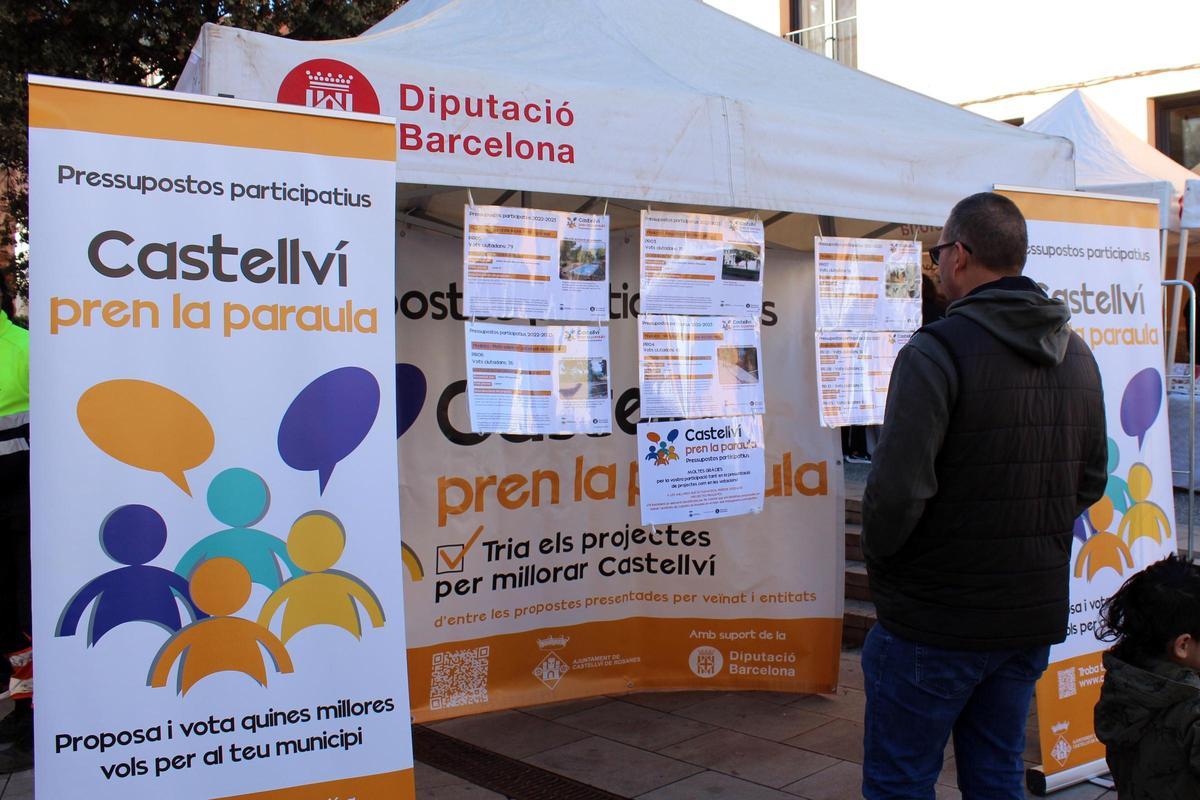 Estand de pressupostos participatius Castellví
