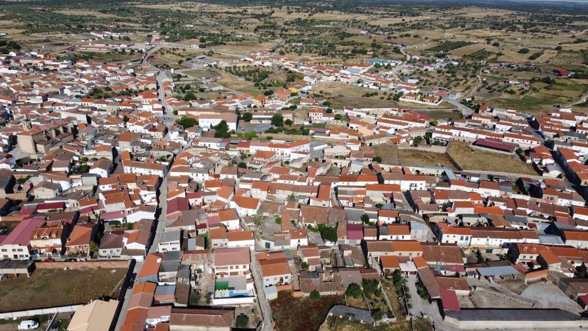 Vista aérea de Albalá.