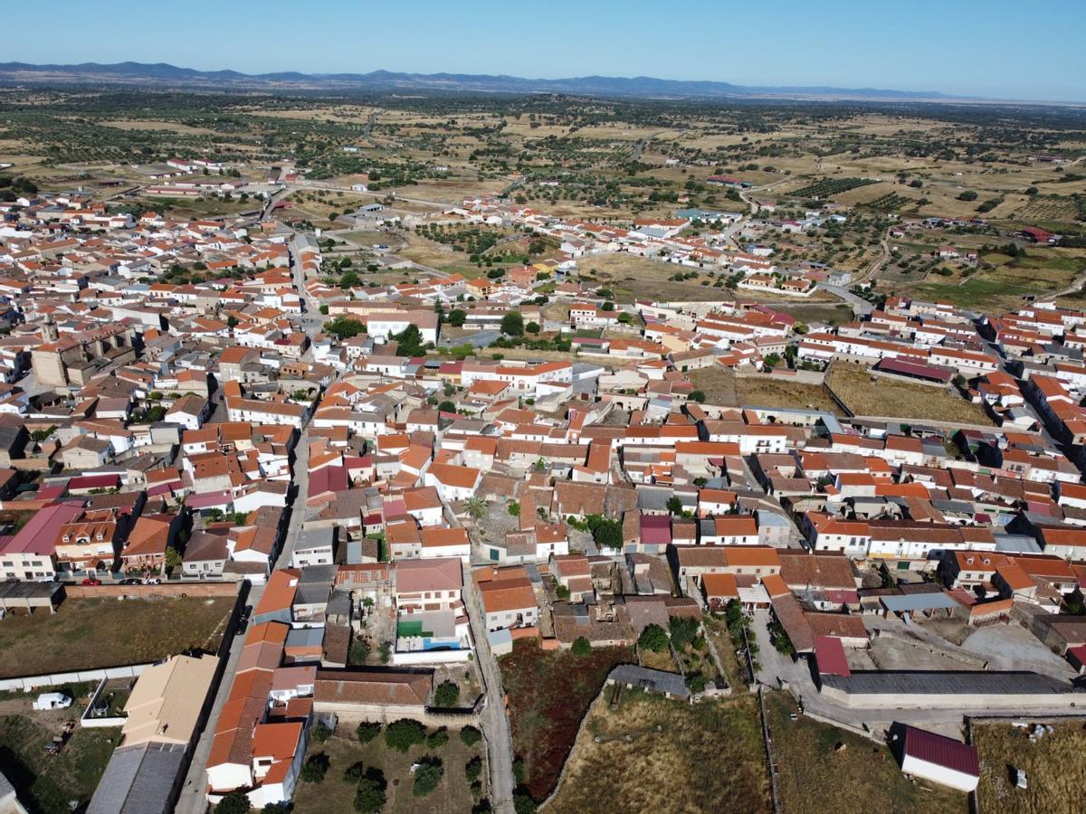 Vista aérea de Albalá.