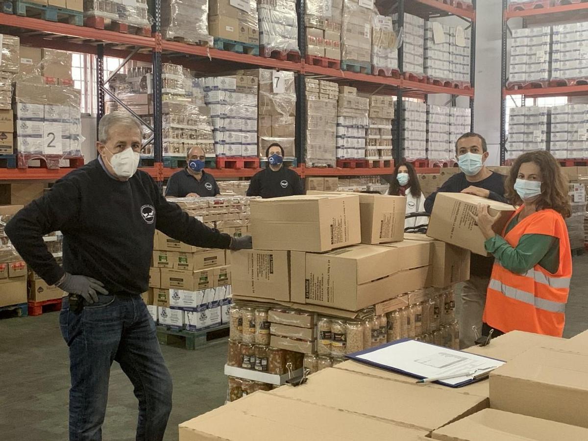 Banco de Alimentos de Badajoz: Almacén de lotes de alimentos.