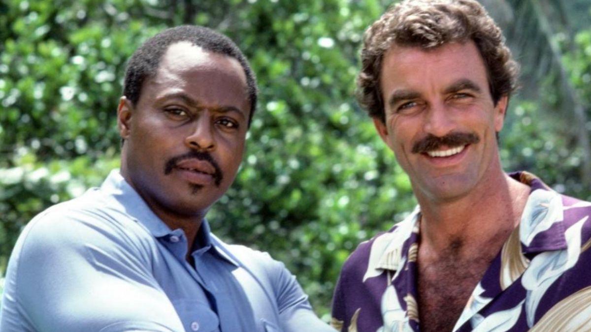 Roger Earl Mosley y Tom Selleck, elenco de &#039;Magnum&#039;.