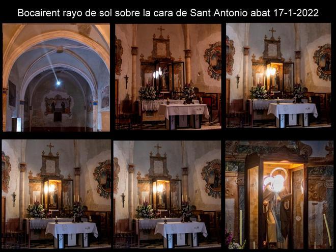 El sol vuelve a iluminar la imagen de Sant Antoni en la ermita de Bocairent