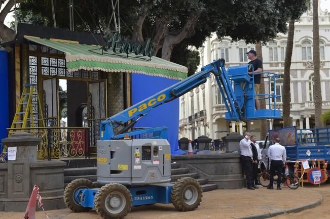 Decorados para la película Allied, en calle ...