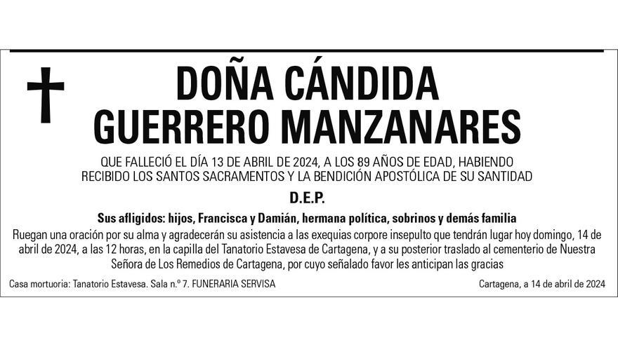 Dª Cándida Guerrero Manzanares