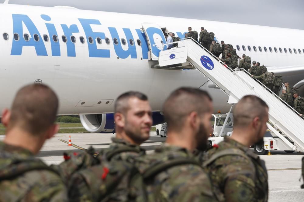 Salida de militares asturianos para Polonia