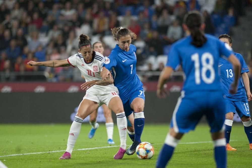 La selección española femenina, en Riazor