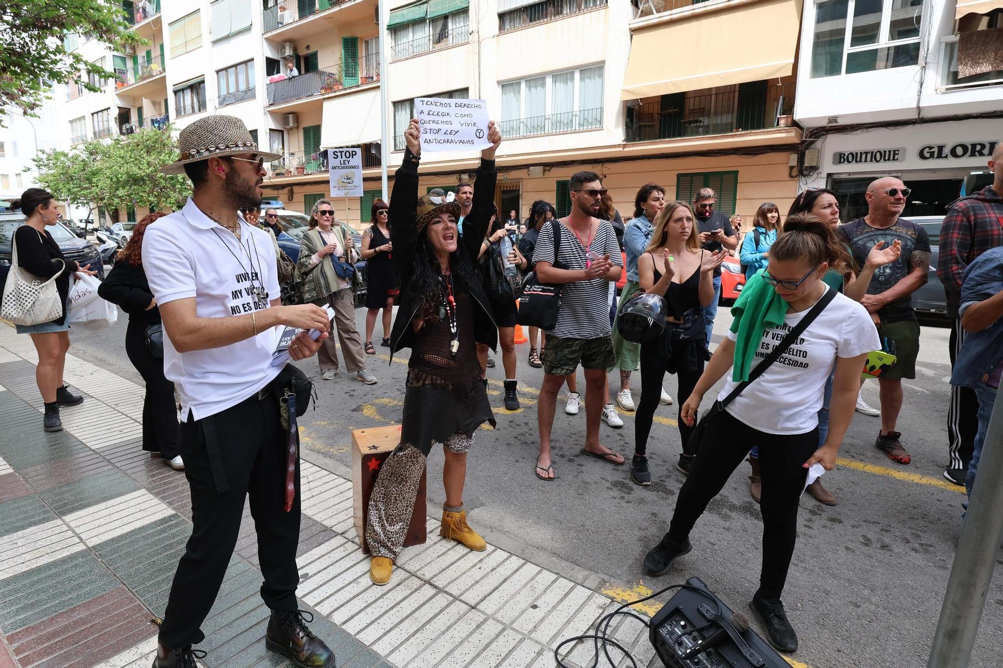 Nueva manifestación de caravanistas en Ibiza