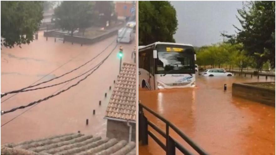 La tempesta converteix un autobús en un vaixell a Rajadell