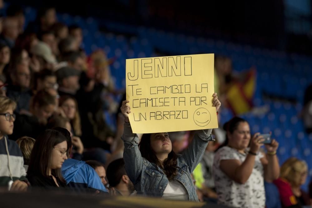 La selección española femenina, en Riazor