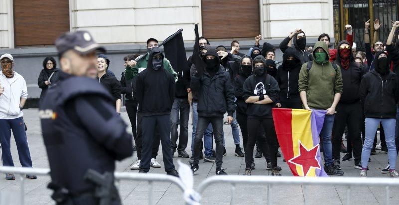 Manifestaciones en Plaza España por el 'procés'