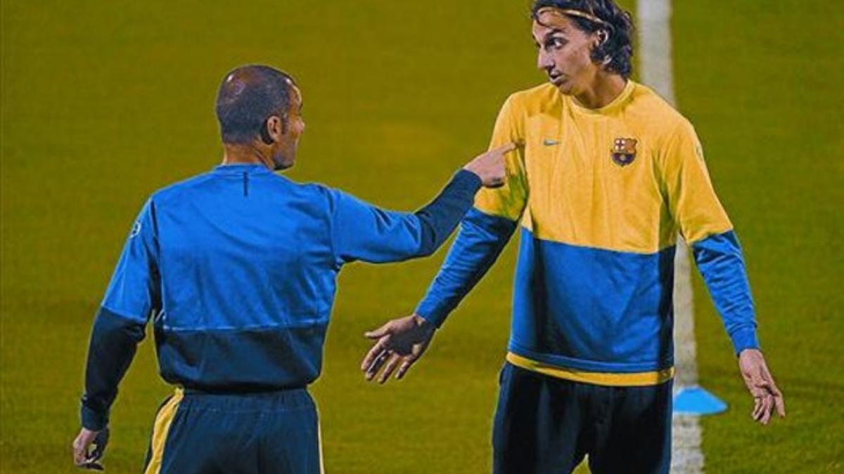 Divorcio 8 Ibrahimovic y Guardiola, en Abu Dabi antes de la final del Mundial de clubs del 2009.