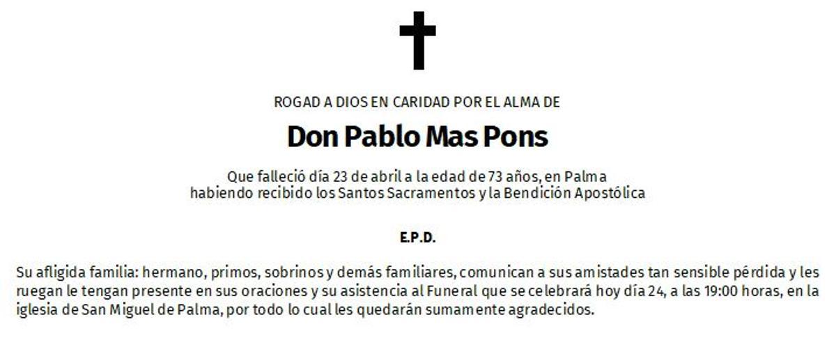 Don Pablo Mas Pons