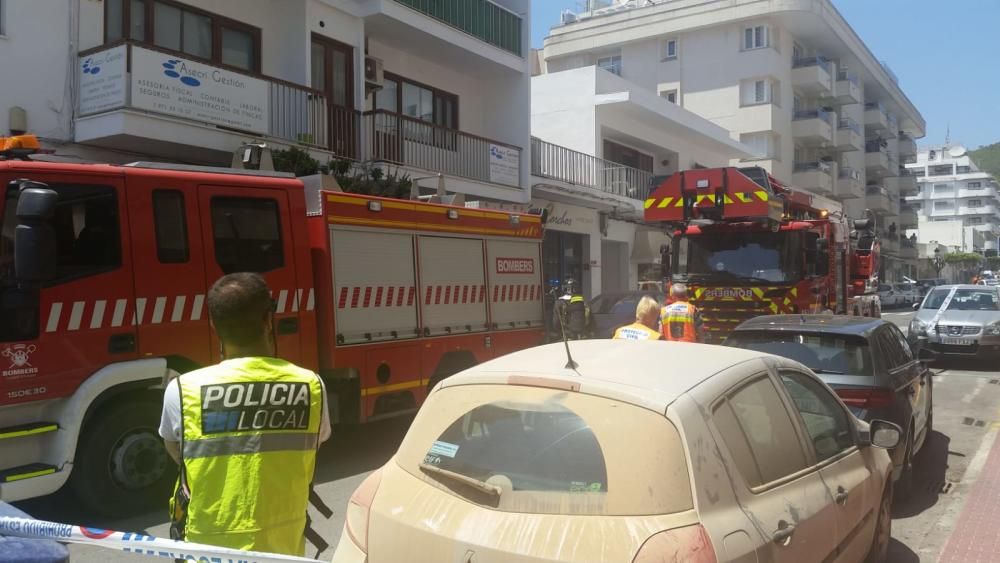 Alarma por un incendio en Santa Eulària