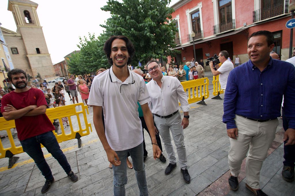 Recepción oficial y acto de bienvenida en Mula al atleta Mohamed Katir