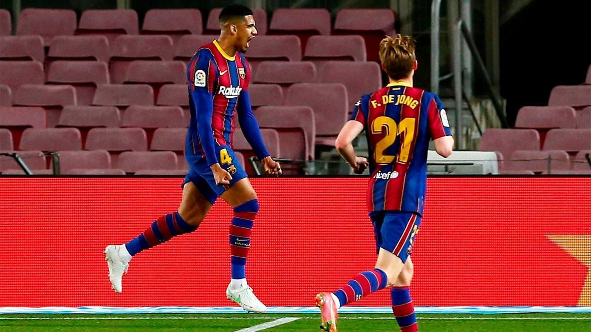 Araujo celebra su gol ante el Getafe