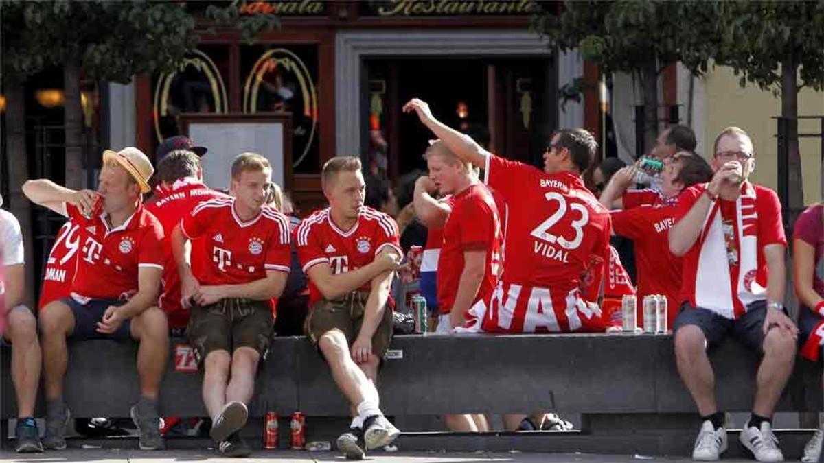 Los aficionados del Bayern Múnich ya están en Madrid