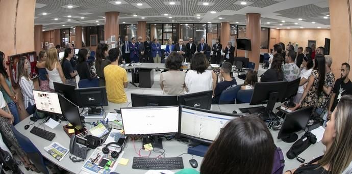 03.10.19. Las Palmas de Gran Canaria. Visita de F. Javier Moll de Miguel, presidente del Grupo Prensa Iberica,  a la redacción e instalaciones de La Provincia . Foto Quique Curbelo  | 03/10/2019 | Fotógrafo: Quique Curbelo