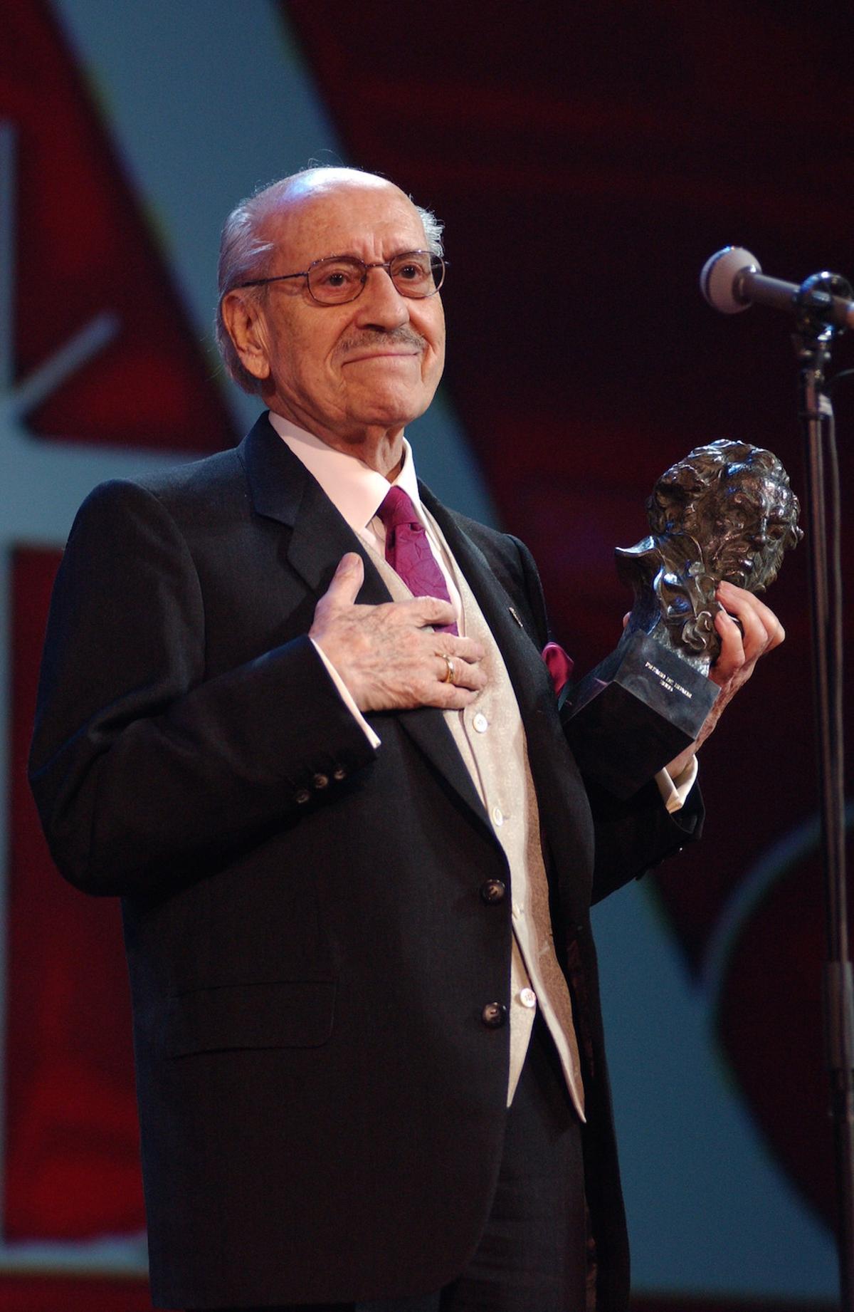 José Luis López Vázquez recibiendo el Goya de Honor en 2004