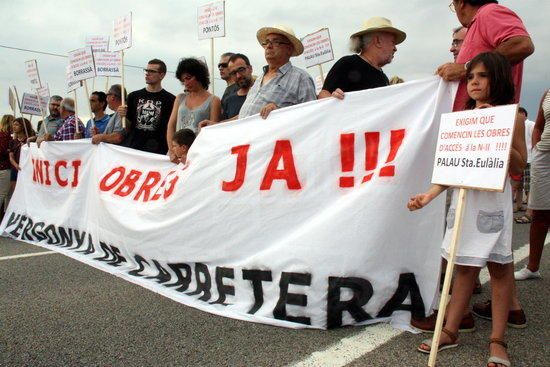 Pontós acull la segona aturada de protesta a l''N-I