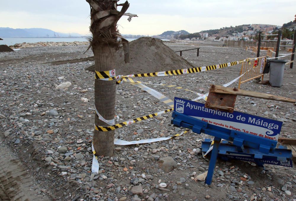 Málaga arregla sus playas tras el temporal