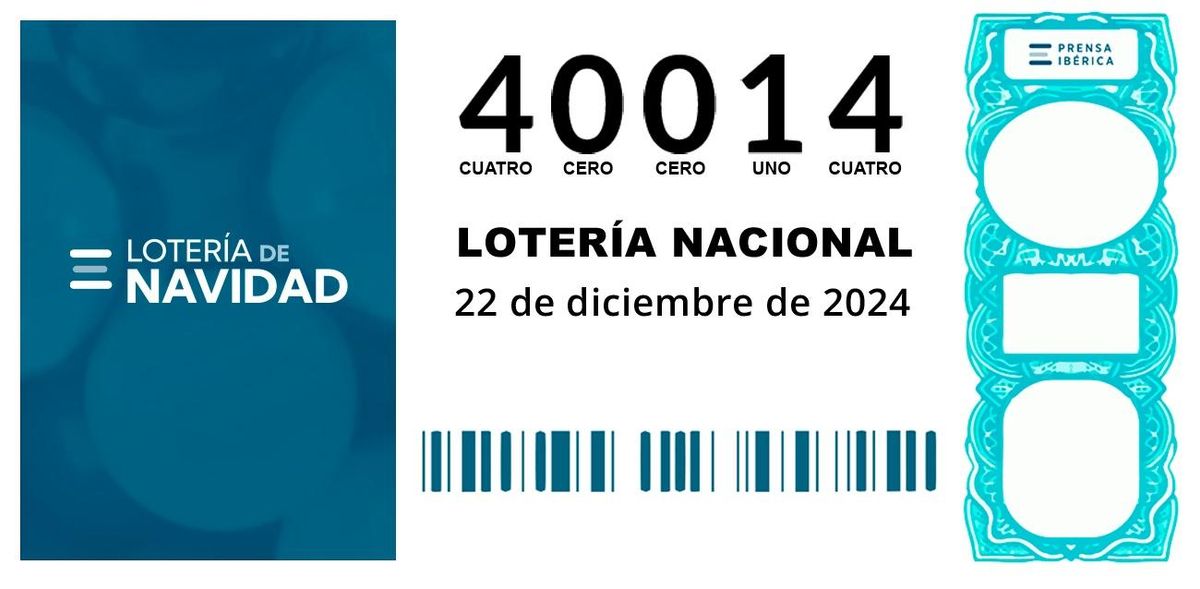 40014, segundo premio de la Lotería de Navidad