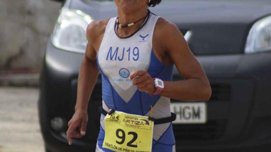 María José García Álvarez, durante la prueba.