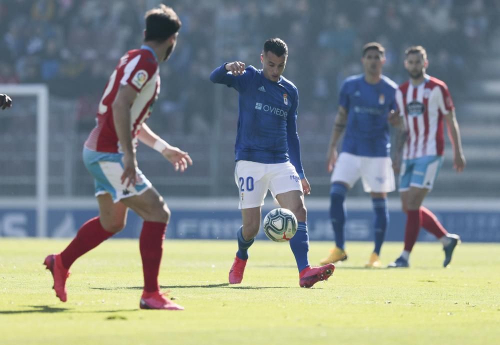 El partido del Oviedo en Lugo, en imágenes