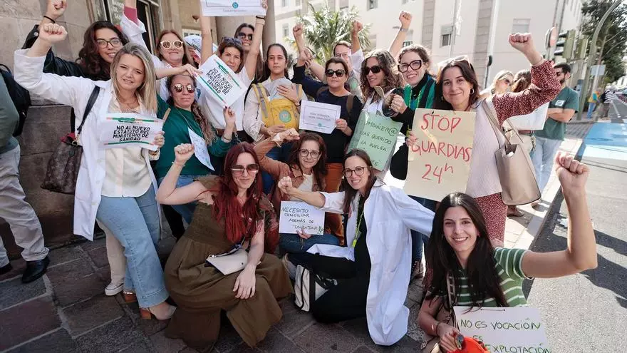 Manifestación de médicos por el Estatuto Marco