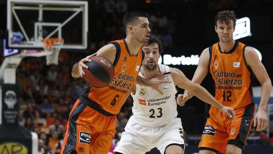 Sergi Llull, protagonista del Valencia Basket - Real Madrid.