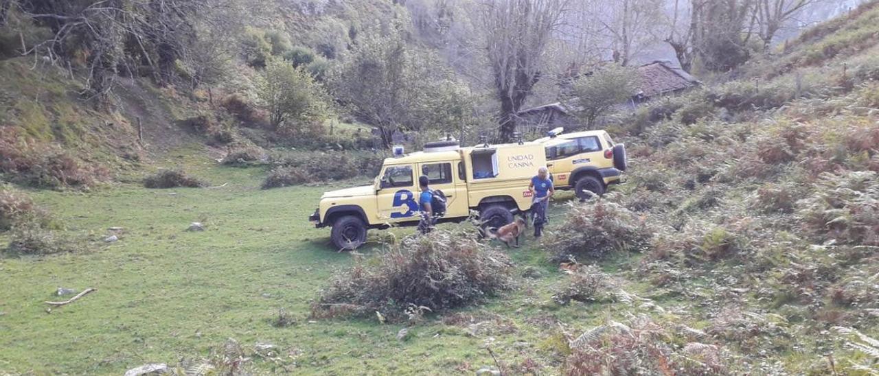 Vehículos de Bomberos del SEPA que participaron en la búsqueda.