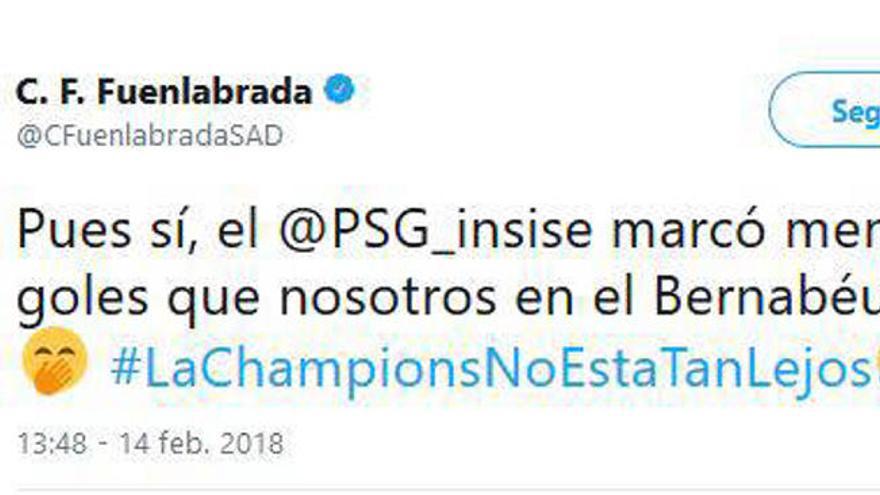 El modesto Fuenlabrada trolea al PSG y con razón