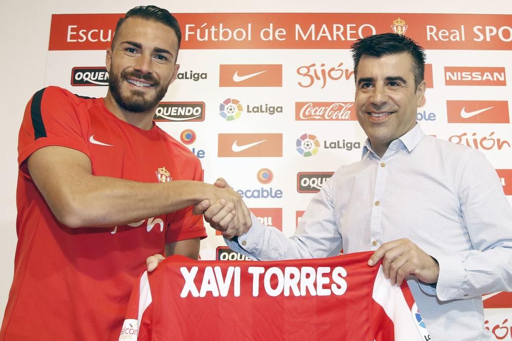 Presentación de Xavi Torres y entrenamiento del Sporting