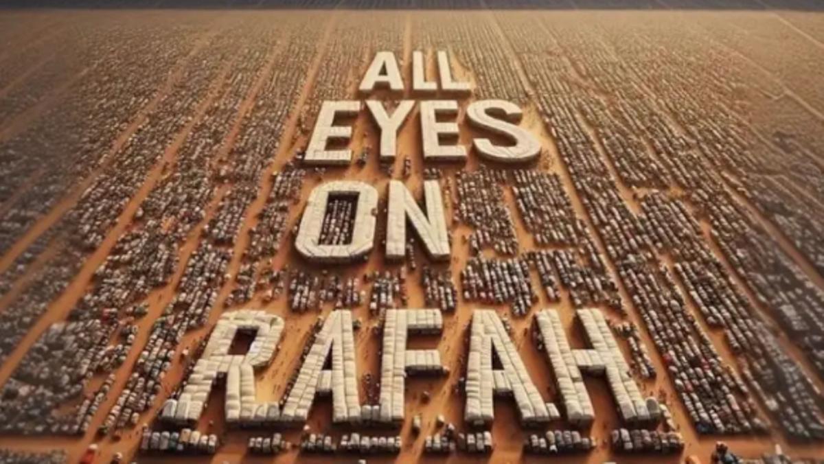 Imagen creada con IA 'All eyes on Rafah'.