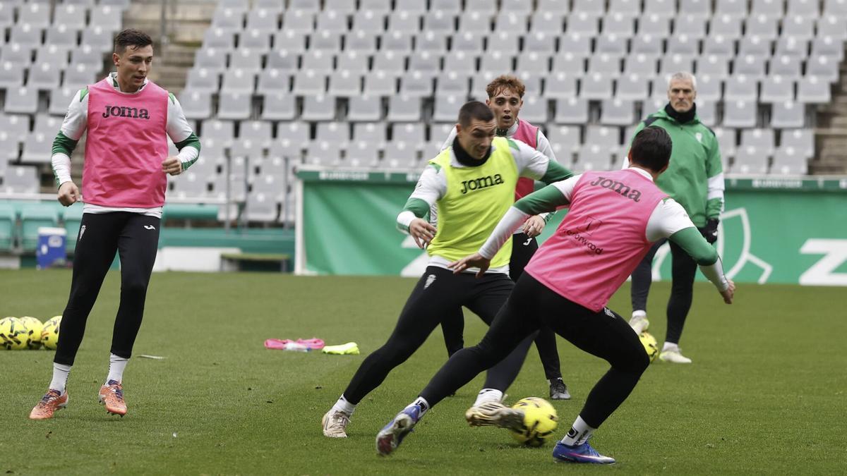 Lance del entrenamiento a puerta abierta del Córdoba CF del pasado jueves.